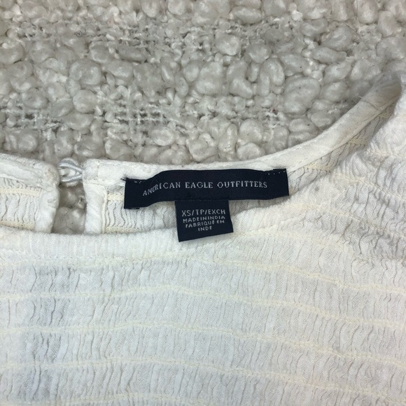 AMERICAN Eagle White Bell Sleeve Flowy Top XS - Picture 5 of 7